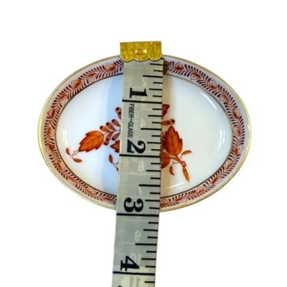 Herend Indian Basket 781/1004 Hand-Painted Porcelain Oval Dish